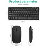 PAMENET Teclado InaláMbrico Bluetooth RatóN Teclado de Modos Teclado Recargable Soporte de RatóN Tableta Computadora PortáTil Negro - Imagen 6