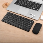 Qtynudy Teclado InaláMbrico Bluetooth RatóN Teclado de Modos Teclado Recargable Soporte de RatóN Tableta Computadora PortáTil Rosa - Imagen 4