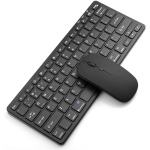 BRIUERG Teclado InaláMbrico Bluetooth RatóN Teclado de Modos Teclado Recargable Soporte de RatóN Tableta Computadora PortáTil Negro - Imagen 3