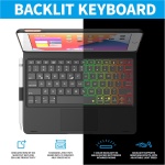 Jemora Teclado BT Giratorio de 360 Grados para Teclado y ratón inalámbricos Recargables con retroiluminación de 7 Colores para 10. - Imagen 2