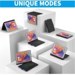 Jemora Teclado BT Giratorio de 360 Grados para Teclado y ratón inalámbricos Recargables con retroiluminación de 7 Colores para 10. - Imagen 4