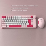 Combo de Teclado y Ratón, Diseño QWERTY de 84 Teclas Bluetooth Inalámbrico 2,4G Teclado de Ordenador Juego de Ratón, para Viajes de Oficina en Casa Juego (Pink) - Imagen 4
