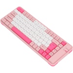 Combo de Teclado y Ratón, Diseño QWERTY de 84 Teclas Bluetooth Inalámbrico 2,4G Teclado de Ordenador Juego de Ratón, para Viajes de Oficina en Casa Juego (Pink) - Imagen 8
