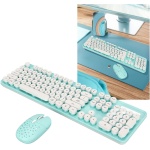 Combo de Teclado y Mouse Inalámbricos 2.4G, Diseño Retro, Teclado Numérico Redondo Diseño Hueco Teclado de 104 Teclas Ratón de 6 Teclas Ajuste de 3 dpi para Oficina y Estudio - Imagen 9