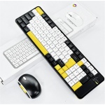 Vikye Teclado Mecánico, Teclado Inalámbrico Bluetooth de Modos Duales de 100 Teclas con Ratón de 1600 PPP, Juego de Ratón con Teclado de Teclas Flotantes para el Hogar, Dormitorio, - Imagen 4