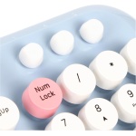 Combo de Teclado Inalámbrico y Ratón, Colorido Teclado de Máquina de Escribir de Tamaño Completo, Lindo Ratón de Gato, Diseño Ergonómico para Computadora de Escritorio y Portátil - Imagen 8
