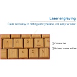 Teclado y Ratón de bambú, Ratón con Teclado de Conexión Inalámbrica de 2,4 GHz, Plug and Play, Material de Madera de bambú, para Oficina y Juegos, Regalo Navideño (Combinación de - Imagen 3