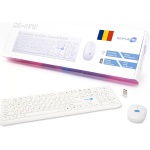 Simpletek - Kit de ratón y teclado inalámbrico 2.4 G con diseño RO rumano | Teclado rumano QWERTZ con teclado numérico ratón ergonómico 3 teclas receptor USB - Imagen 1