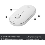 Logitech Slim Wireless Combo MK470 - Keyboard and mouse set - wireless - 2.4 GHz - QWERTY - UK - off-white - Imagen 7