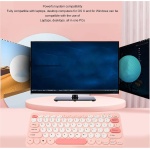 Teclado Retro, Lindo Teclado, Teclado y Mouse inalámbricos. Combinación de Teclas Elegantes, Delgadas y Redondas, Silenciosas y Ergonómicas con Teclado y Mouse de 2.4G para PC de - Imagen 3