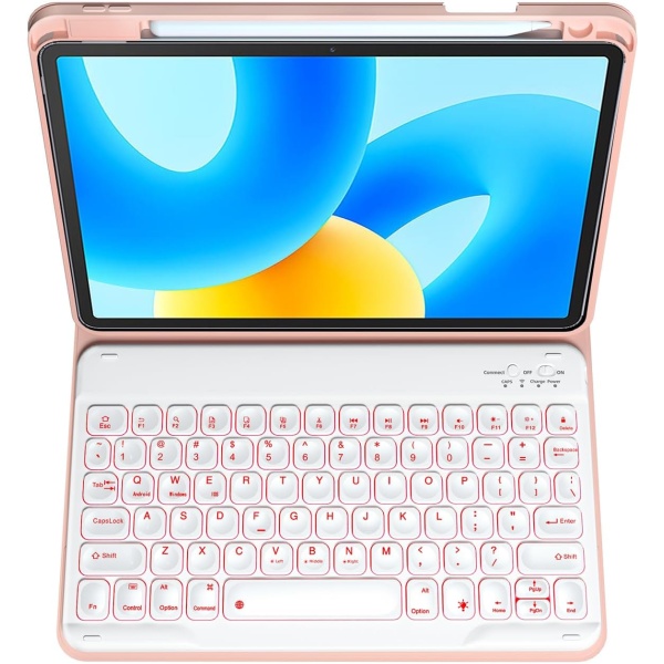 1729532764 GUPENAA Rosado Funda Teclado Espanol Incluye N para Huawei Matepad
