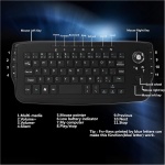Irfora Mando a distancia universal E30 2,4 GHz inalámbrico teclado con trackball ratón rueda de desplazamiento mando a distancia para Android TV Box Smart TV PC Notebook Negro - Imagen 2