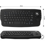 Irfora Mando a distancia universal E30 2,4 GHz inalámbrico teclado con trackball ratón rueda de desplazamiento mando a distancia para Android TV Box Smart TV PC Notebook Negro - Imagen 5