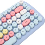 Combo de Ratón con Teclado Inalámbrico de 84 Teclas, 1600 DPI, Juego de Ratón con Teclado Retro, Ligero Y Portátil, Funcionamiento Multimedia, para Niñas, para(color mezclado caramelo-azul claro) - Imagen 6