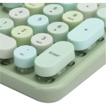 Ratón Inalámbrico, Soporte Ajustable Botones Multimedia Teclado Inalámbrico para XP / Win7 / Win8 / Win10(Versión de Color Mezclado Verde Dulce) - Imagen 5