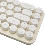 Aramox Mini Teclado de Máquina de Escribir, dpi Ajustable 68 Teclas Redondas Lindos Teclados Inalámbricos Ergonómicos de 2,4 GHz Combos de Ratón para Ordenador Portátil para Empresa - Imagen 8