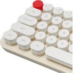 Aramox Mini Teclado de Máquina de Escribir, dpi Ajustable 68 Teclas Redondas Lindos Teclados Inalámbricos Ergonómicos de 2,4 GHz Combos de Ratón para Ordenador Portátil para Empresa - Imagen 9