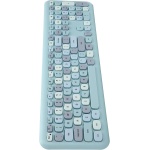 RajoNN Ratón de Teclado inalámbrico, Juego de ratón de Teclado Plug and Play para computadora (666 Conjunto inalámbrico de Colores Mezclados Azules) - Imagen 3
