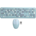 RajoNN Ratón de Teclado inalámbrico, Juego de ratón de Teclado Plug and Play para computadora (666 Conjunto inalámbrico de Colores Mezclados Azules) - Imagen 7