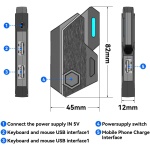 Juego de Conversor de Ratón y Teclado RGB Inalámbrico con Cable paraHarmony iOS, Conversión de Control, Estable y sin Latencia, Juegos Compatibles, Personalización a Través de la - Imagen 5