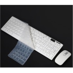 Pavewood de 2 teclados inalámbricos delgados blancos + ratón óptico inalámbrico para PC y portátil - Imagen 6
