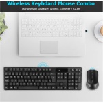 Lazmin112 Juego Combinado de Mouse Keybdard inalámbrico, conexión 2.4G, Teclado de Escritura portátil silencioso de 1600 dpi con Almohadilla Antideslizante, para computadora portátil PC - Imagen 4
