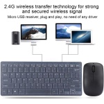 Mini Teclado Inalámbrico, Ergonómico, Reduce la Fatiga, Teclado Inalámbrico, Ratón, Combo Plug and Play para Office para Notebook(Negro, K-03) - Imagen 3