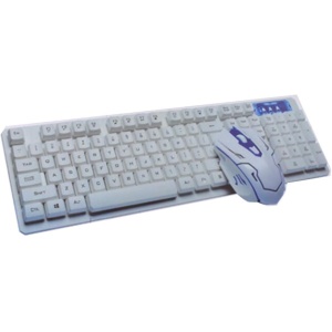 Tastiera El Raton Combos De Teclado Y Mouse De Computadora Teclado Inalambrico Teclado Bluetooth para Windows/Mac Negro Blanco,Blanco
