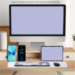 Bewinner Ratón con Teclado Inalámbrico de Modo Doble, Uso Cómodo, Conexión Estable, Resistente Al Agua y Al Polvo, Inalámbrico 2,4G, Diseño Inclinado, Teclas Cóncavas (Black) - Imagen 3