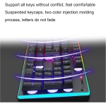 Combo de Mouse Y Teclado para Juegos, 104 Teclas 2.4G Teclado Mecánico Inalámbrico para Juegos 1200-3200DPI Juego de Ratones con Retroiluminación LED RGB, 2 Niveles de Brillo, Teclas de Acceso Directo - Imagen 4