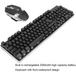 Combo de Mouse Y Teclado para Juegos, 104 Teclas 2.4G Teclado Mecánico Inalámbrico para Juegos 1200-3200DPI Juego de Ratones con Retroiluminación LED RGB, 2 Niveles de Brillo, Teclas de Acceso Directo - Imagen 8