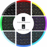 GUPENAA Negro, Funda con Teclado para Huawei MatePad Pro 12.6" (2022), Contiene Ñ, 7 Colores Retroiluminados, Teclado Bluetooth Inalámbrico Magnético Desmontable con Ratón - Imagen 2