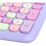 Ratón de Teclado Inalámbrico, Juego de Ratón de Teclado de Transmisión de Alta Velocidad 110 Teclas Plug and Play para Computadora(666 Traje sin Hilos Violeta Color Mixto) - Imagen 2