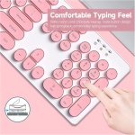 YIWENG TF770 2.4G Combo de Mouse de Teclado inalámbrico Retro Punk Round Keycap Cómodo Escritura silenciosa Amplia compatibilidad Azul,Combinación de Teclado y ratón - Imagen 2