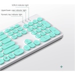 YIWENG TF770 2.4G Combo de Mouse de Teclado inalámbrico Retro Punk Round Keycap Cómodo Escritura silenciosa Amplia compatibilidad Azul,Combinación de Teclado y ratón - Imagen 3