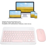 Teclado de computadora Ratón Teclado inalámbrico Ratón Tijera Pie Textura Función de tecla de Acceso Directo de Inicio Rosa - Imagen 2