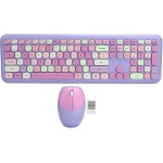 Juego de ratón de Teclado, tecla Redonda Retro, combinación de Ratones de Teclado mecánico de Colores Mezclados, suspensión inalámbrica de 2,4 G, 110 Teclas, sin demora y Escritura silenciosa - Imagen 8