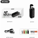 Auriculares bluetooth M12 max Negro