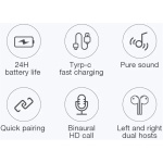 Auriculares bluetooth M12 max Negro