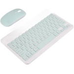 Teclado Y Ratón Inalámbricos, Juego de Teclado Bluetooth de 10 Pulgadas con Carga USB, Teclado Inalámbrico Ultrafino Y Silencioso con Ratón de 1600 dpi para PC, Portátil(Verde) - Imagen 2