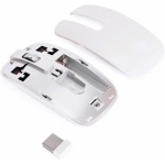 Teclado inalambrico K-06 2,4G + Ratón Combinado Teclado portátil español Ñ para Ordenador PC con ratón Plug and Play + Funda Silicona (Blanco) - Imagen 4