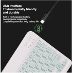 Teclado Y Ratón Inalámbricos, Juego de Teclado Bluetooth de 10 Pulgadas con Carga USB, Teclado Inalámbrico Ultrafino Y Silencioso con Ratón de 1600 dpi para PC, Portátil(Verde) - Imagen 7