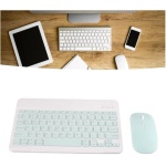Teclado Y Ratón Inalámbricos, Juego de Teclado Bluetooth de 10 Pulgadas con Carga USB, Teclado Inalámbrico Ultrafino Y Silencioso con Ratón de 1600 dpi para PC, Portátil(Verde) - Imagen 3