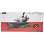 APM 100042 - Paquete de Teclado de Mouse inalámbrico - Combo de Teclado Azerty y Mouse óptico - Tecnología inalámbrica de 2.4 GHz - Funcionamiento Ultra rápido - Atajos - Teclado de Oficina - Negro - Imagen 3