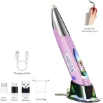 YIWENG Ratón óptico de 2,4 GHz, Manos Izquierda y Derecha, Recargable, inalámbrico, óptico, de Bolsillo, ratón, inalámbrico, Doble, Teclas derechas, púrpura,Ratón inalámbrico de 2 - Imagen 8