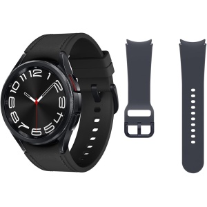 Samsung Galaxy Watch6 Classic 4G LTE, 43 mm + Correa de recambio - Smartwatch, Control de Salud, Seguimiento Deportivo, Batería de Carga Rápida, Negro (Versión Española)
