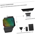 ARTIBETTER Teclado retroiluminado Keyboard Wireless teclados inalambricos teclados Gaming ratón inalámbrico teclados mecanicos Teclado e-Sport Teclado de Juego de computadora Black - Imagen 5