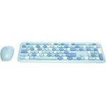 Kit de teclado de membrana inalámbrico con ratón MOFII 666 2.4G azul compatible con Windows - Imagen 3