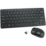 Juego de teclado y ratón inalámbricos delgados con cubierta de teclado, color negro - Imagen 4