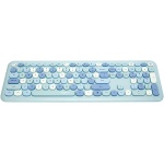 Kit de teclado de membrana inalámbrico con ratón MOFII 666 2.4G azul compatible con Windows - Imagen 2
